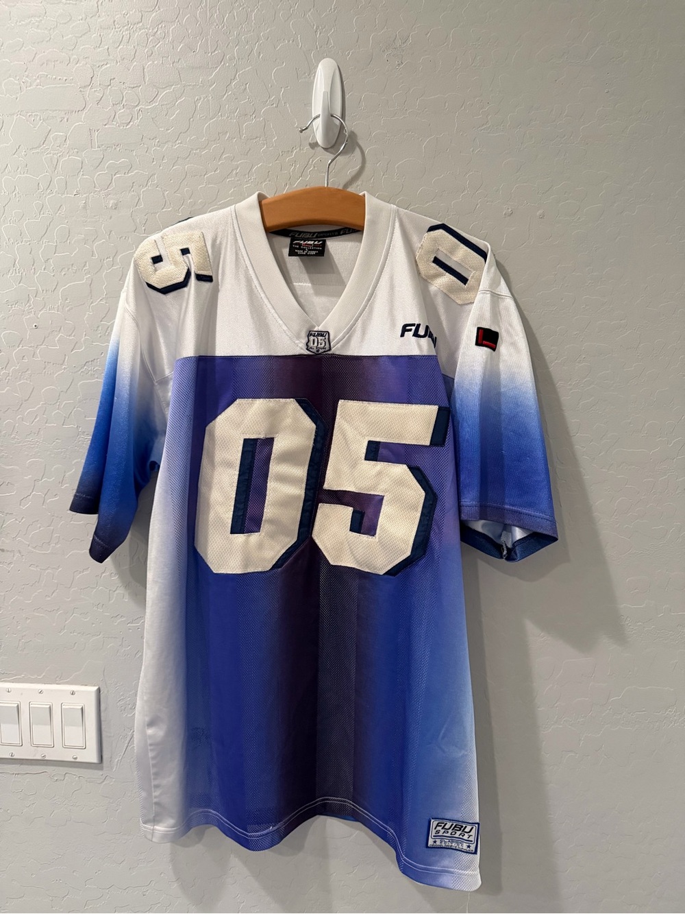 Vintage FUBU Sports Gradient Football Jersey Large Bin 1